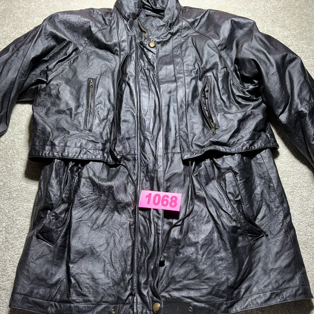 Learsi Vintage Genuine Leather Jacket Coat Womens Sz 1X